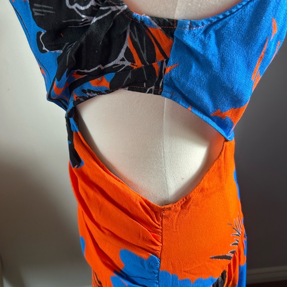 Anthropologie Tracy Reese Floral One-Shoulder Cut-Out Midi Dress - Large - Picture 3 of 4